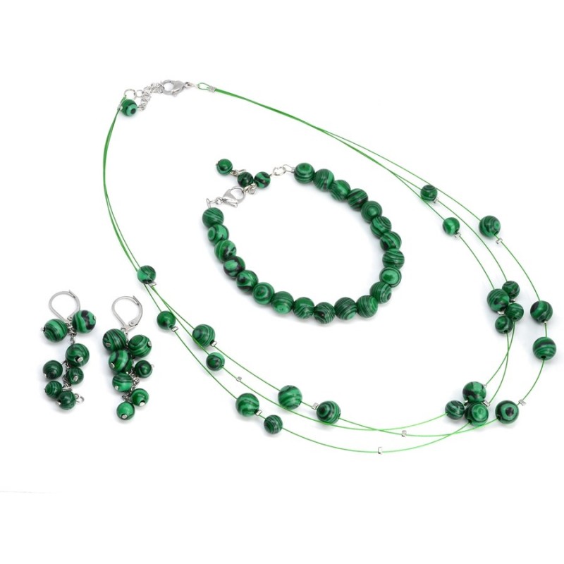 Souprava z malachitu