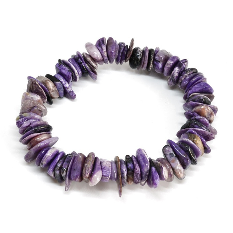 Náramek fialový čaroit na gumičce