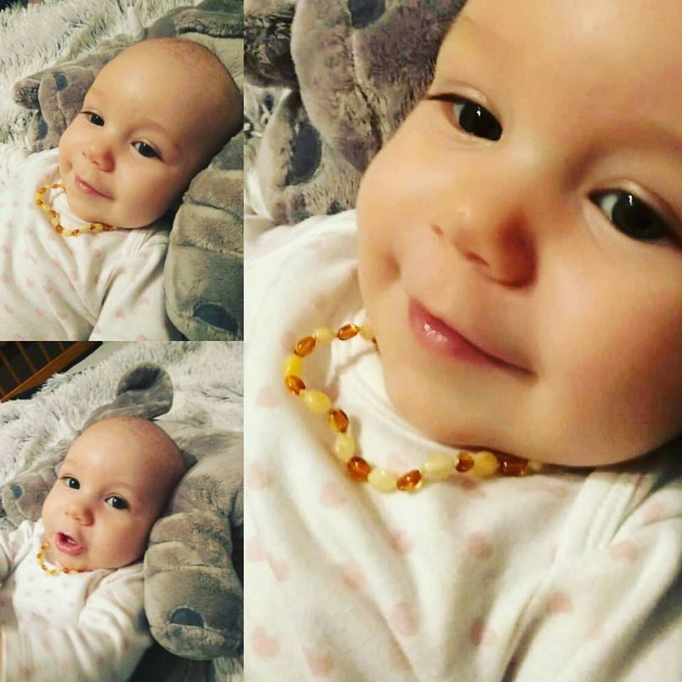 Jantarové korálky pro miminka
