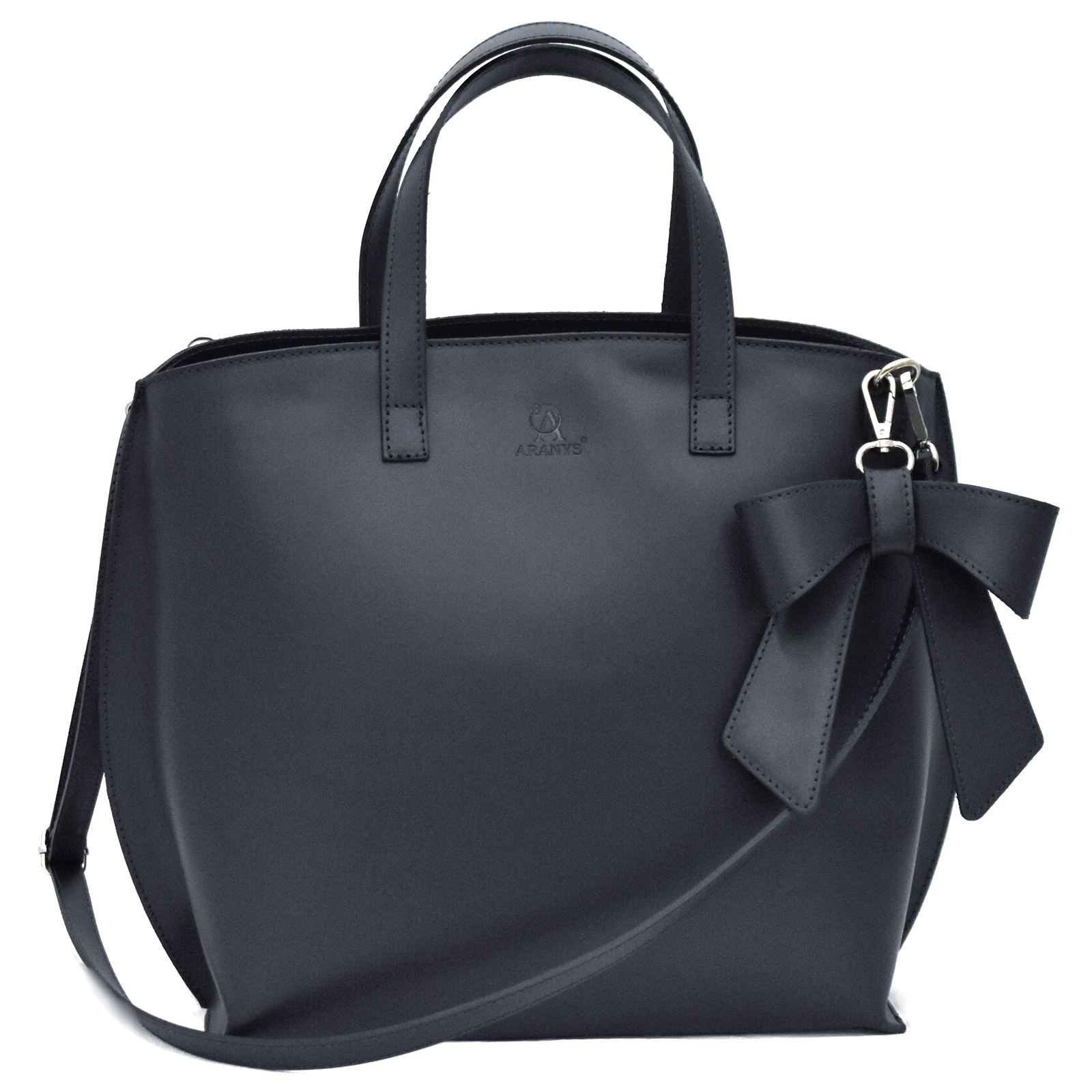 Modrá kožená kabelka Aranys