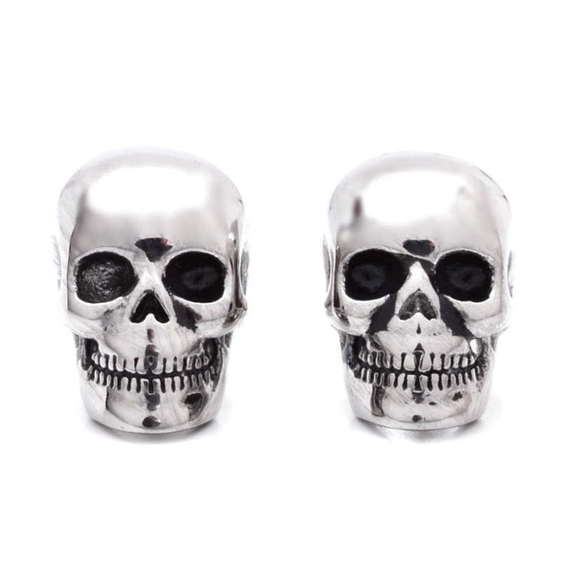 Ocelové náušnice lebky