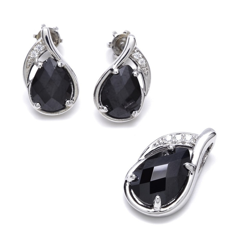 Stříbrná souprava s onyxem