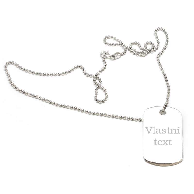 Gravírování na stříbrnou destičku, přívěsek