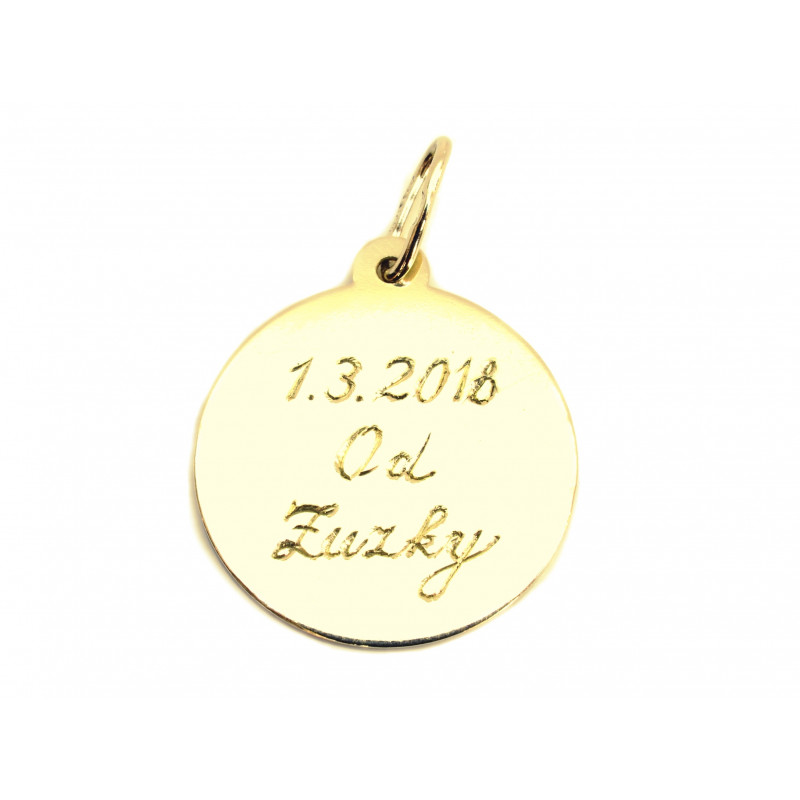 Křtící hodiny s vyrytým věnováním