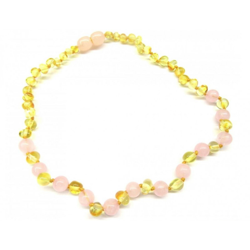 Jantarové korálky růženín