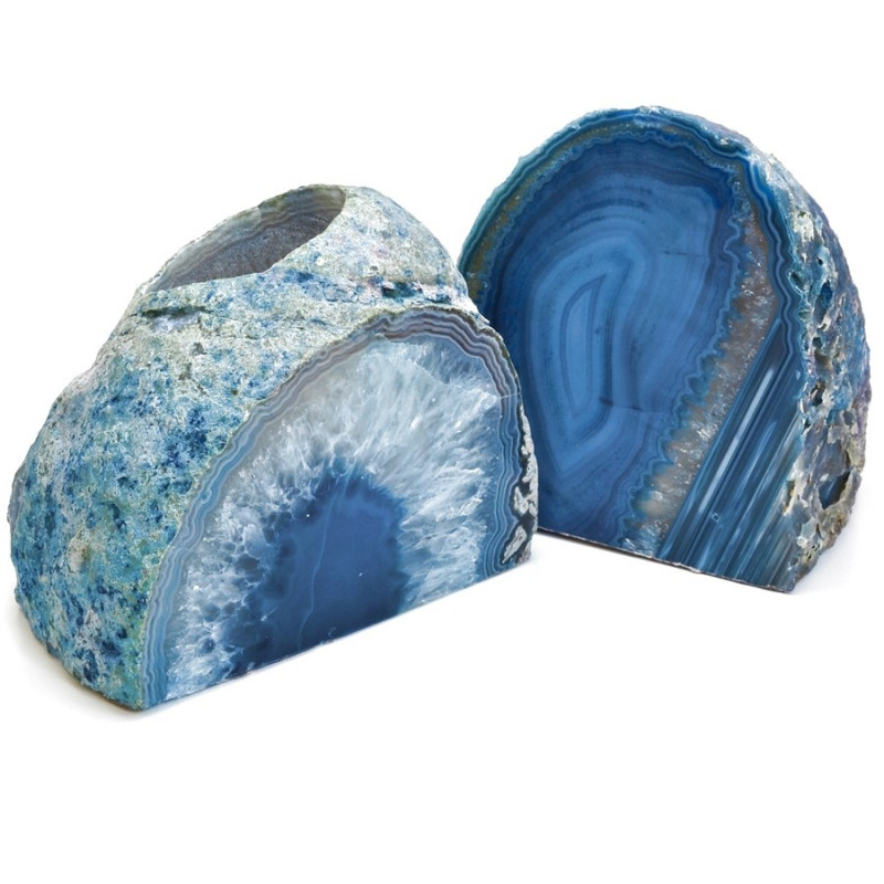 Svícen na čajovou svíčku z pravého minerálu - achát