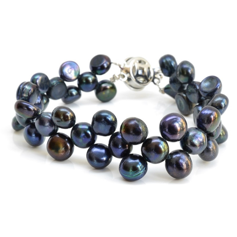 Náramek z černých perel