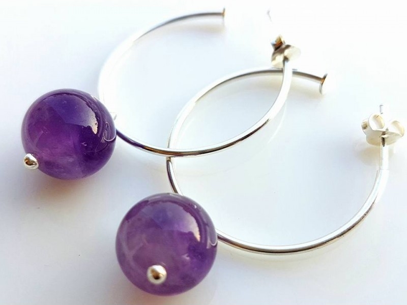 Ametystové náušnice